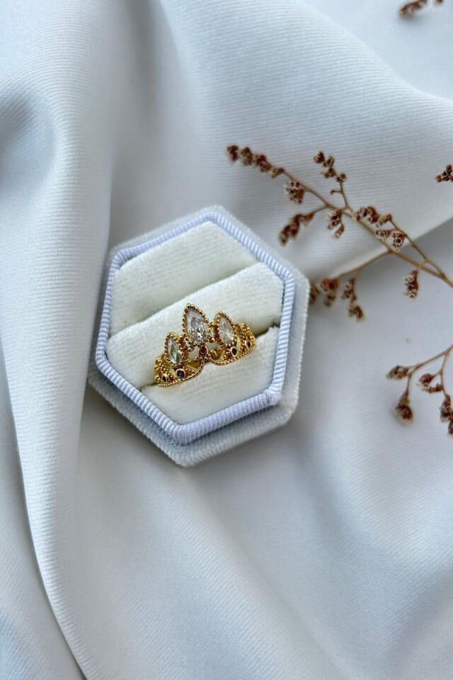 Kristal Taç Tasarım Model Yüzük