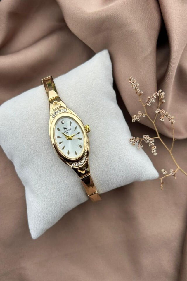 Vintage Model Oval Çelik Kordon Saat