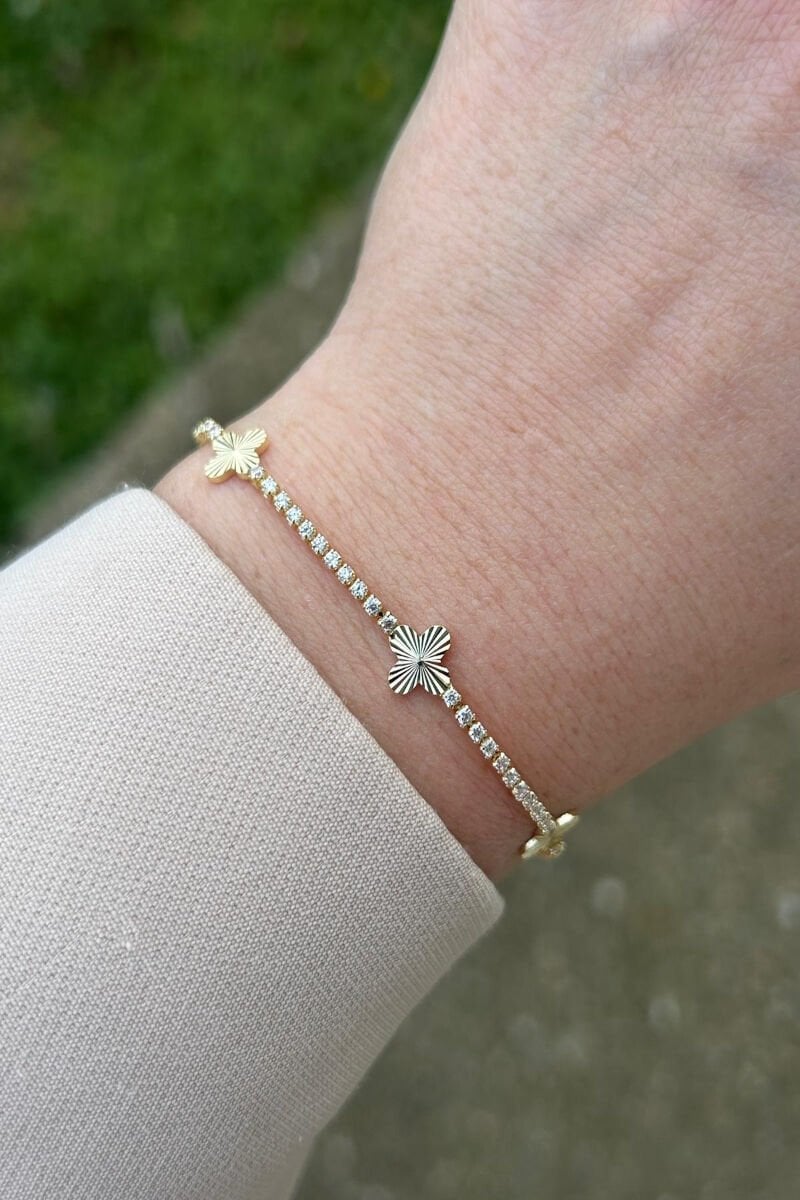 Yonca Detaylı Su Yolu Model Bileklik