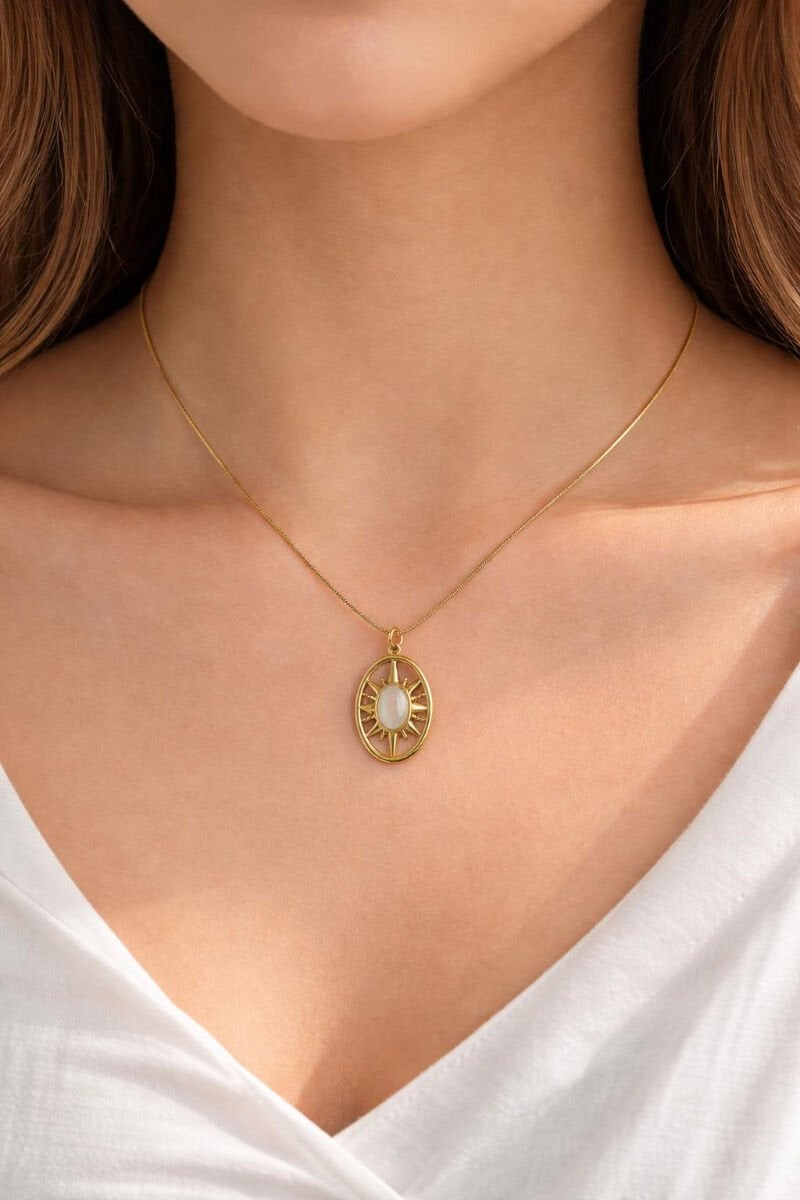 Ay Taşı Kutup Yıldızı Kolye