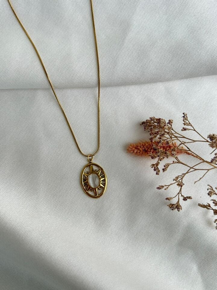 Ay Taşı Kutup Yıldızı Kolye