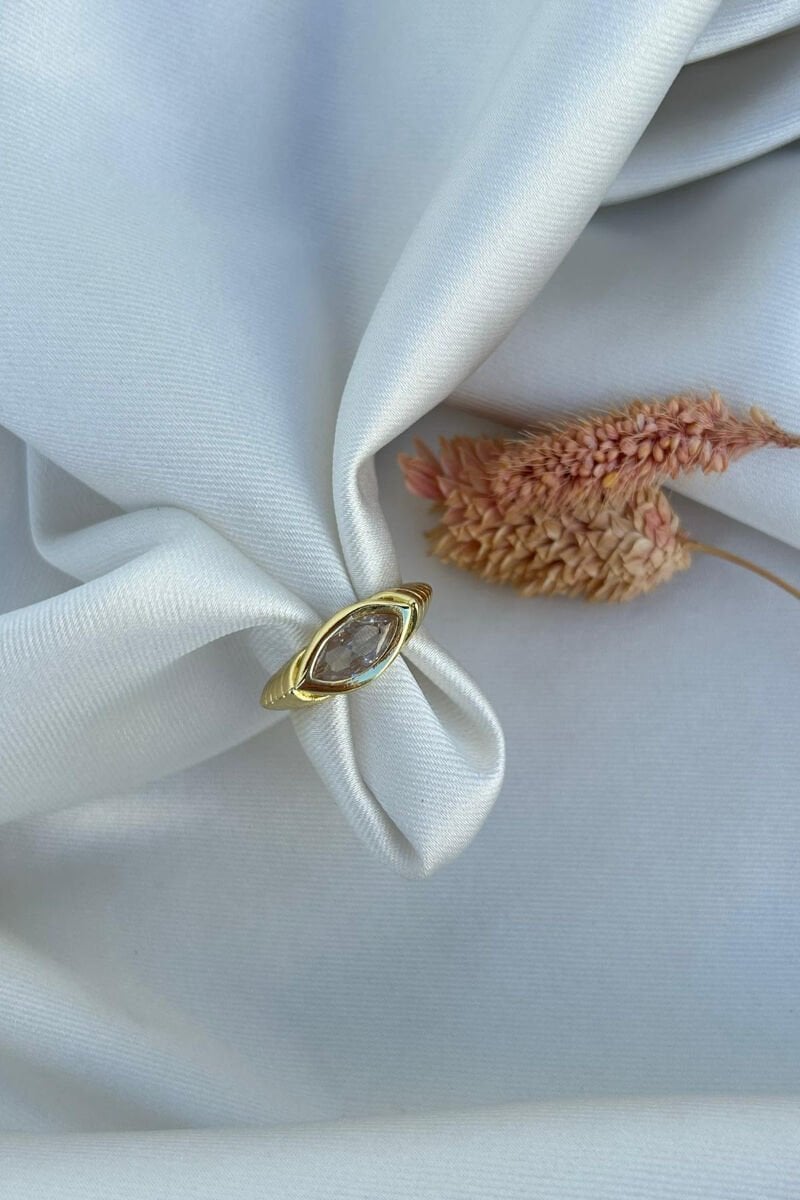 Vintage Zirkon Gözlü Yüzük