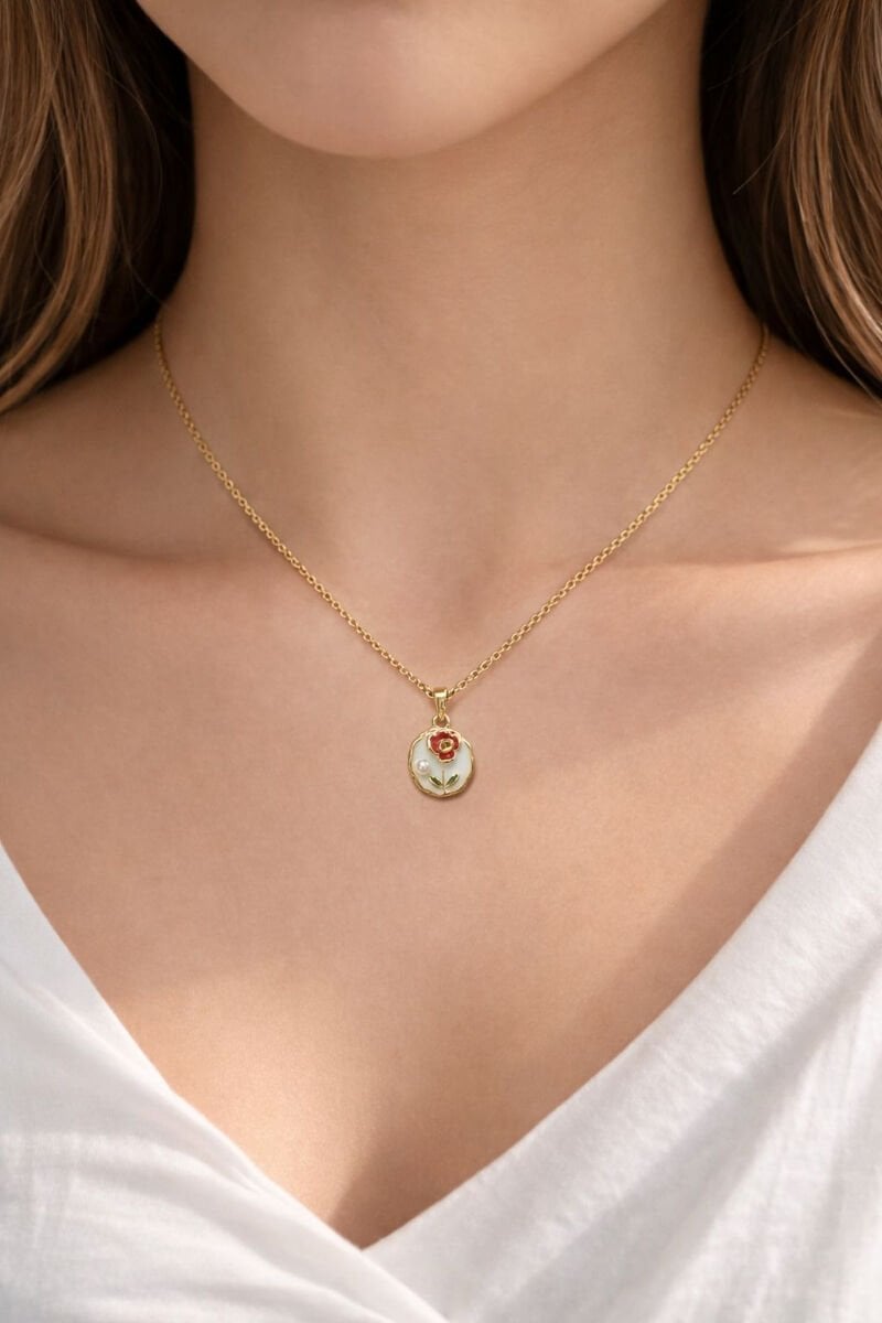 İnci Detaylı Minimal Model Sanat Kolye