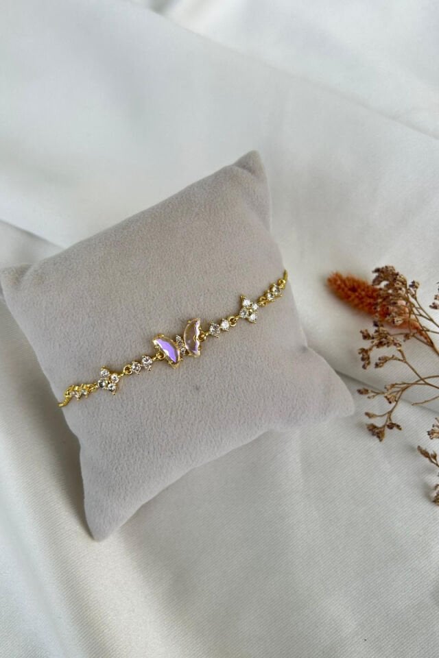 Sedefli Kelebek Detaylı Tasarım Bileklik