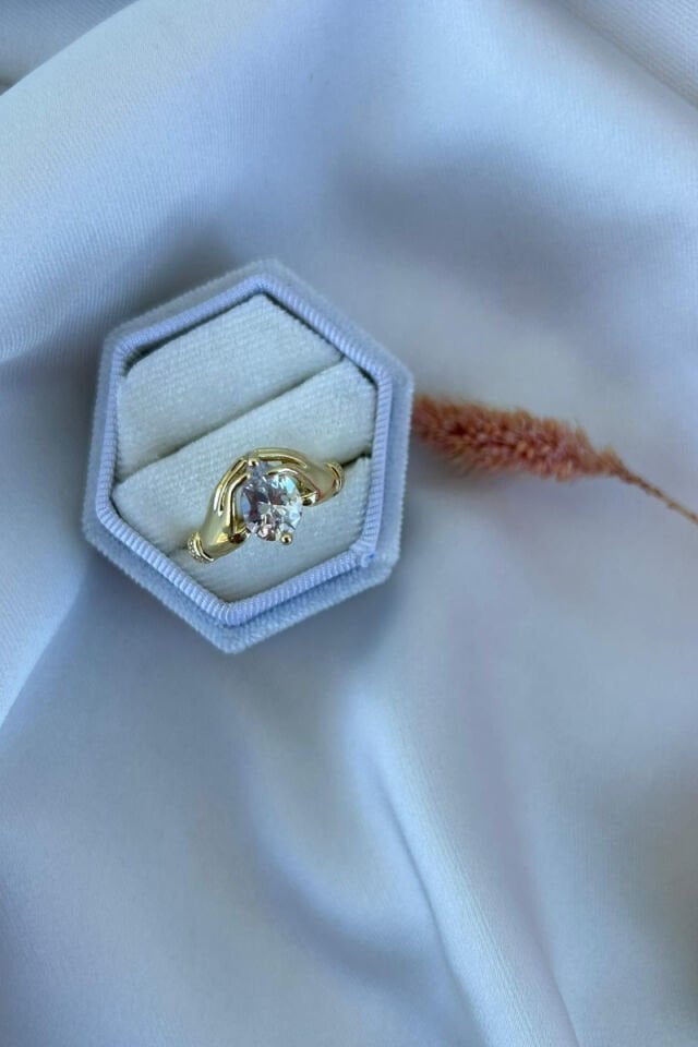 Kristal Damla Model Tasarım Yüzük