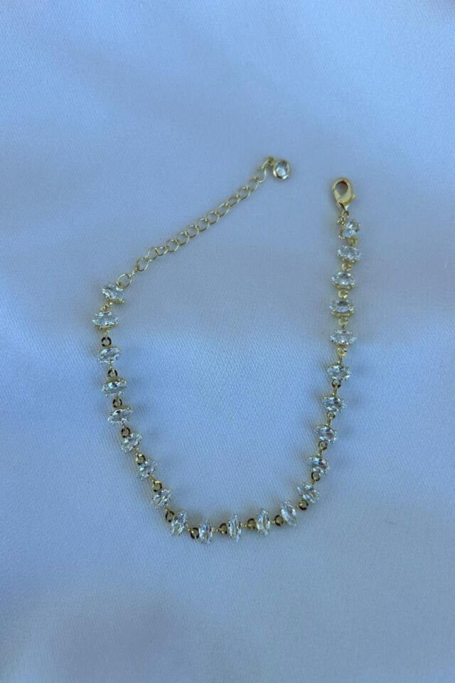 Oval Kristal Model Tasarım Bileklik