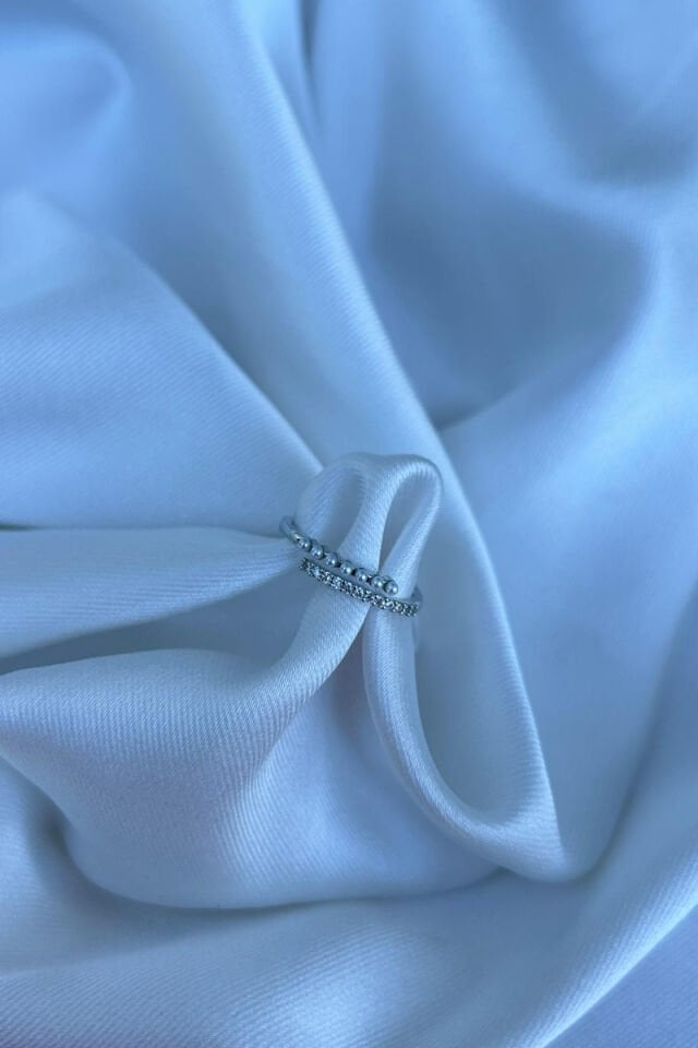 İnci Detaylı Tasarım Yüzük ( silver)