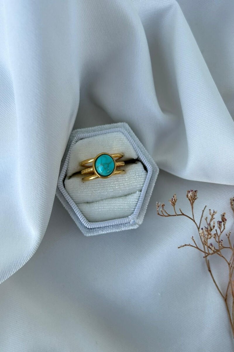 Firuze Taş Etnik Model Yüzük