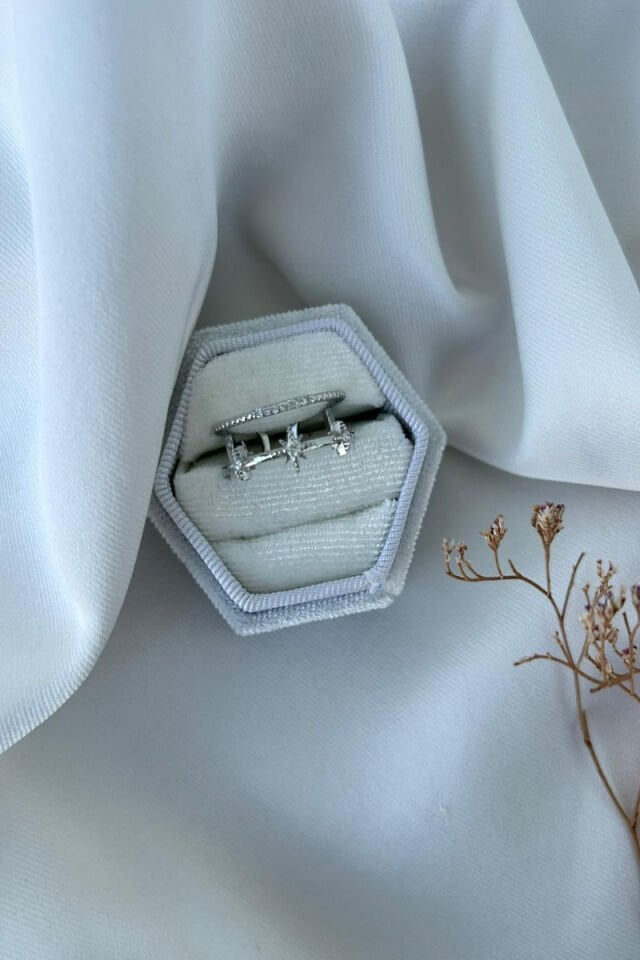 Kutup Yıldızı Detaylı Tasarım Yüzük(silver)