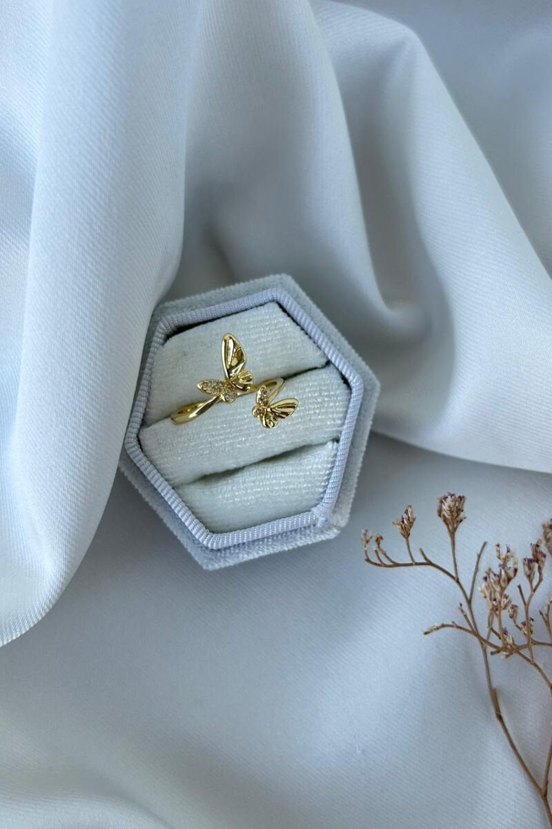 Kelebek Detaylı Tasarım Model Yüzük